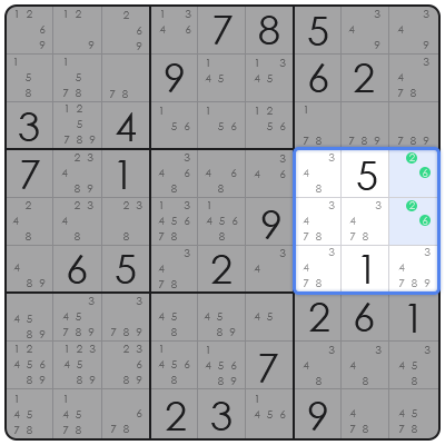 sudoku locked candidate